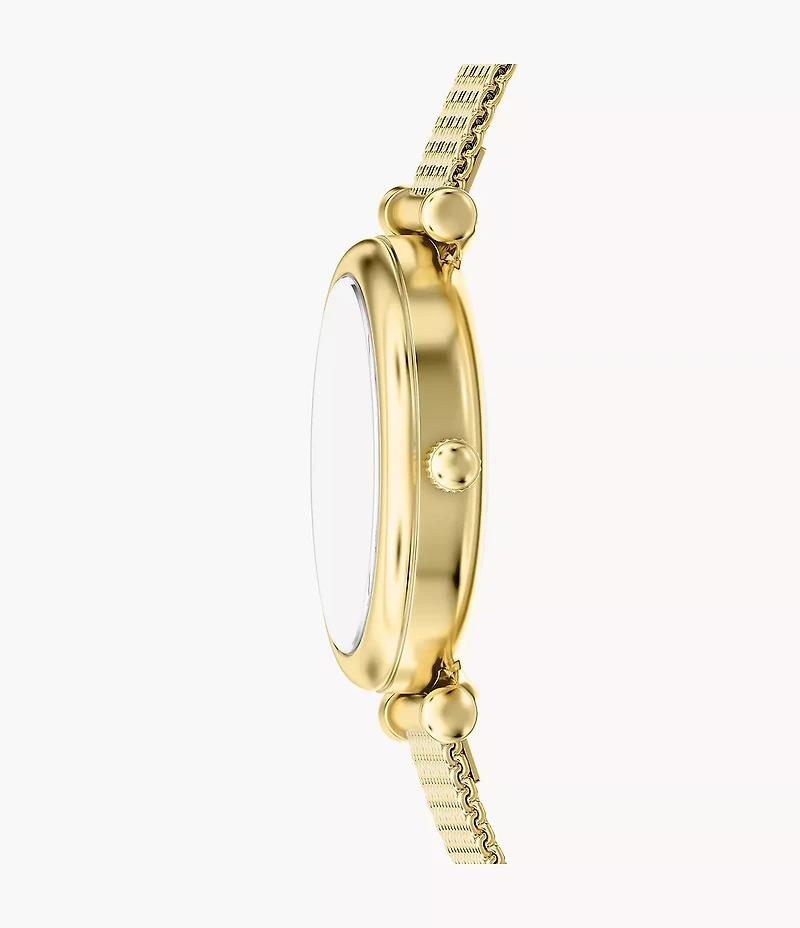 Carlie Mini Three-Hand Gold-Tone Stainless Steel Watch