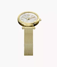 Carlie Mini Three-Hand Gold-Tone Stainless Steel Watch