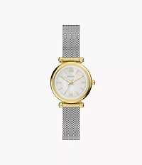 Carlie Mini Three-Hand Stainless Steel Watch
