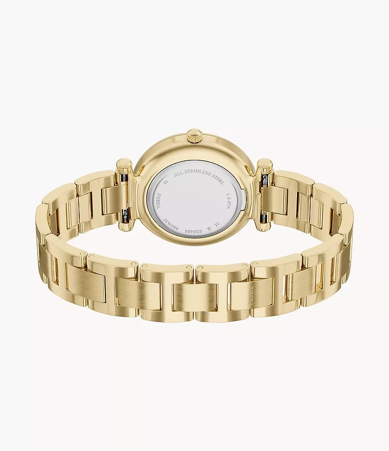 Carlie Three-Hand Gold-Tone Stainless Steel Watch