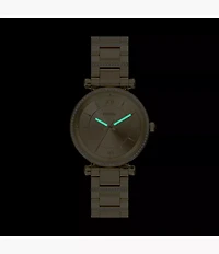 Carlie Three-Hand Gold-Tone Stainless Steel Watch