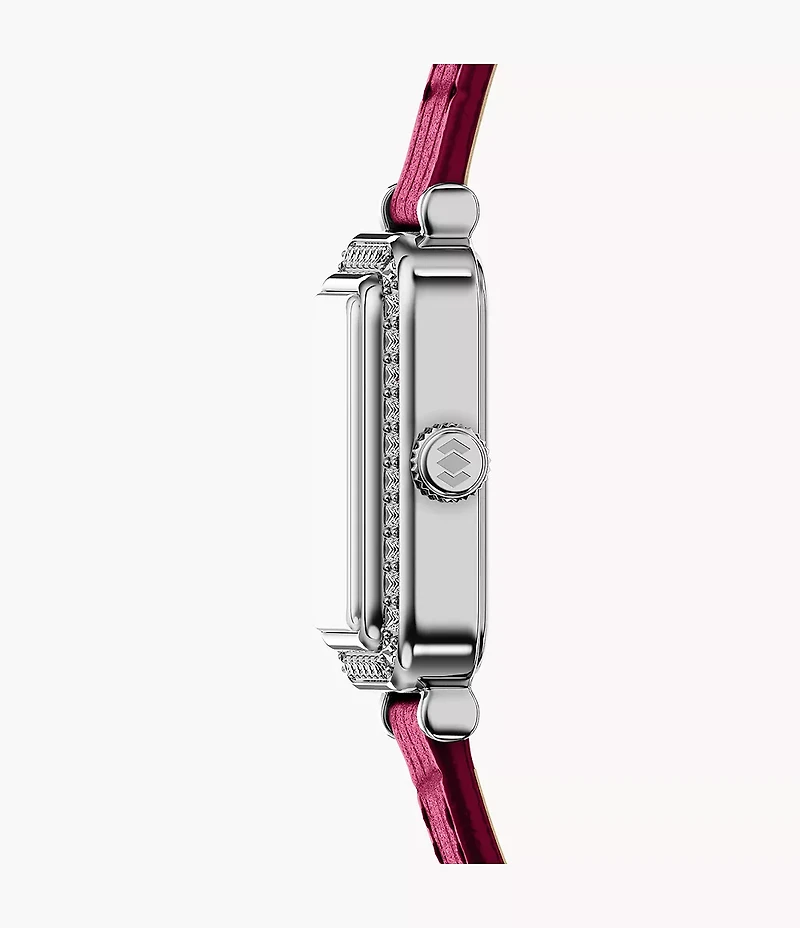 Raquel Mini Two-Hand Pink Leather Watch