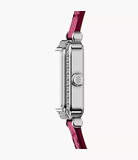 Raquel Mini Two-Hand Pink Leather Watch