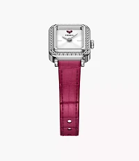 Raquel Mini Two-Hand Pink Leather Watch
