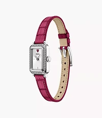 Raquel Mini Two-Hand Pink Leather Watch
