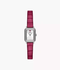 Raquel Mini Two-Hand Pink Leather Watch