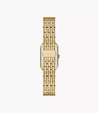 Raquel Mini Three-Hand Gold-Tone Stainless Steel Watch