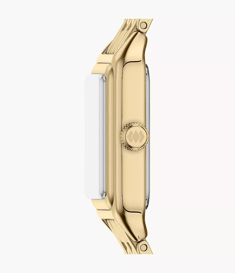 Raquel Mini Three-Hand Gold-Tone Stainless Steel Watch