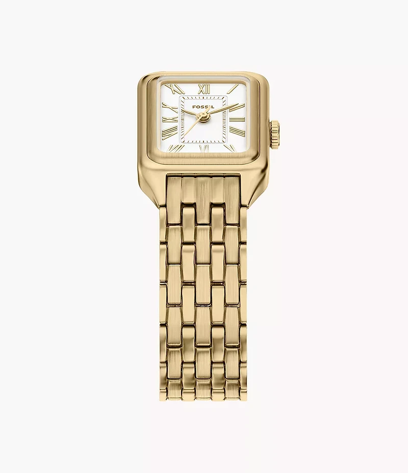 Raquel Mini Three-Hand Gold-Tone Stainless Steel Watch