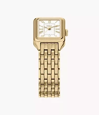 Raquel Mini Three-Hand Gold-Tone Stainless Steel Watch