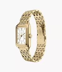 Raquel Mini Three-Hand Gold-Tone Stainless Steel Watch