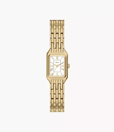 Raquel Mini Three-Hand Gold-Tone Stainless Steel Watch