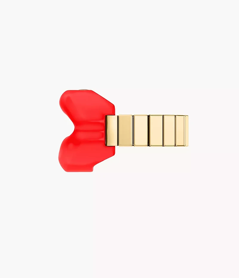 Watch Ring Two-Hand Gold-Tone Stainless Steel