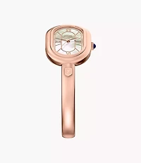 Sloan Three-Hand Rose Gold-Tone Stainless Steel Watch Bangle