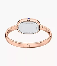 Sloan Three-Hand Rose Gold-Tone Stainless Steel Watch Bangle