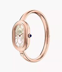 Sloan Three-Hand Rose Gold-Tone Stainless Steel Watch Bangle