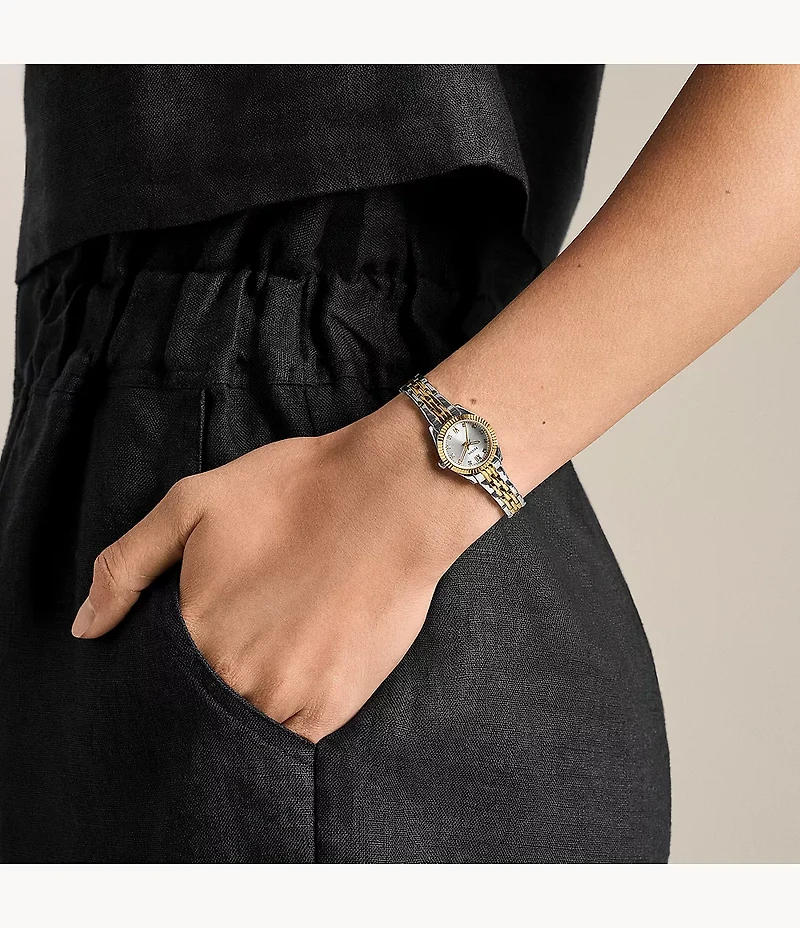 Scarlette Mini Three-Hand Two-Tone Stainless Steel Watch