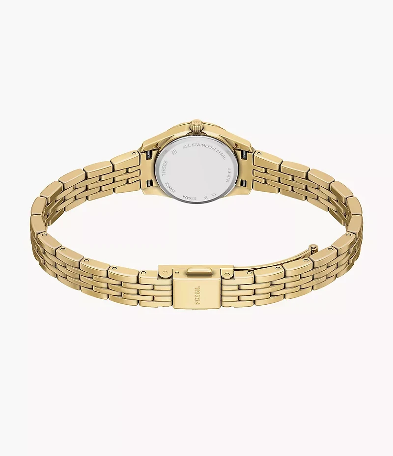 Scarlette Mini Three-Hand Gold-Tone Stainless Steel Watch