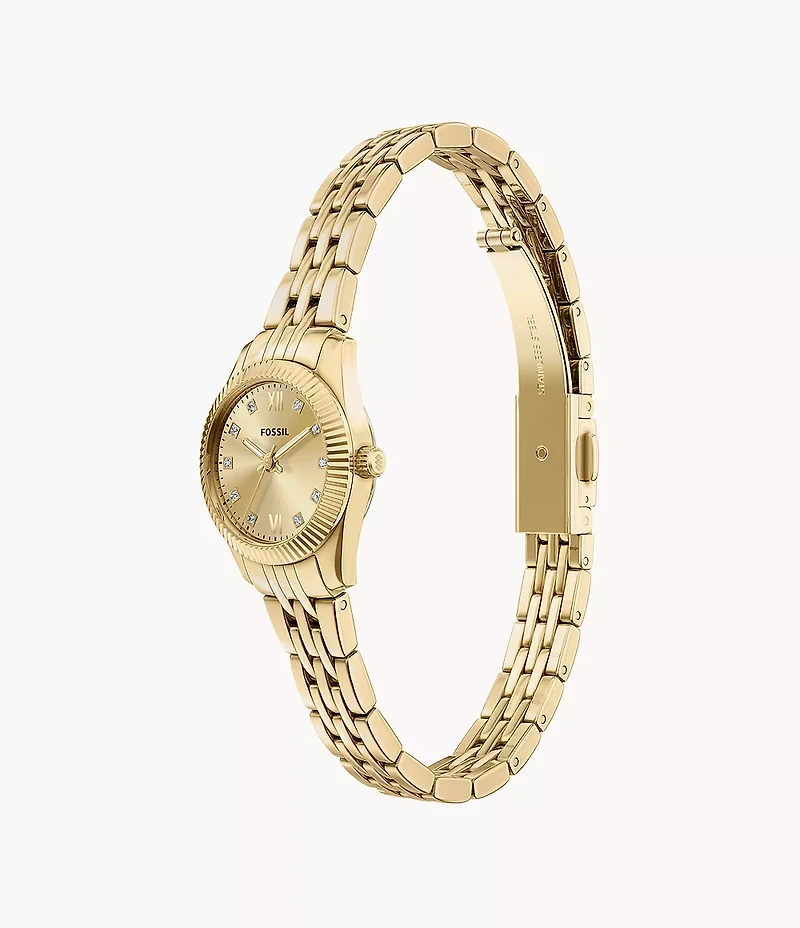 Scarlette Mini Three-Hand Gold-Tone Stainless Steel Watch