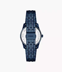 Scarlette Three-Hand Navy Stainless Steel Watch