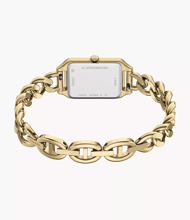 Raquel Three-Hand Gold-Tone Stainless Steel Watch