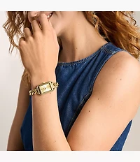 Raquel Three-Hand Gold-Tone Stainless Steel Watch