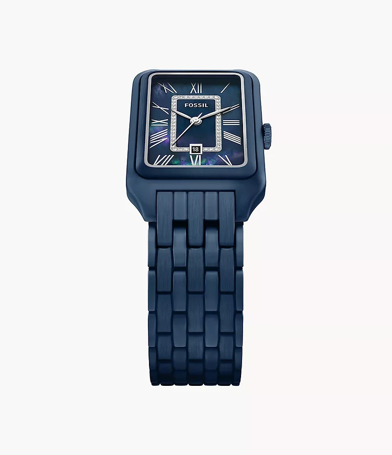 Raquel Three-Hand Navy Stainless Steel Watch