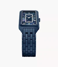 Raquel Three-Hand Navy Stainless Steel Watch