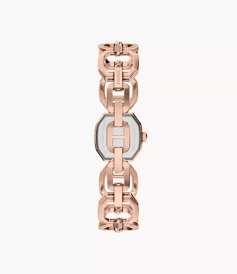 Harlow Mini Two-Hand Rose Gold-Tone Stainless Steel Watch
