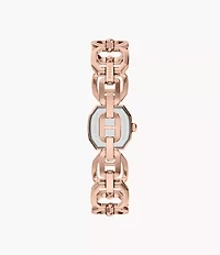 Harlow Mini Two-Hand Rose Gold-Tone Stainless Steel Watch