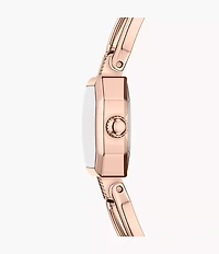 Harlow Mini Two-Hand Rose Gold-Tone Stainless Steel Watch