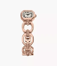Harlow Mini Two-Hand Rose Gold-Tone Stainless Steel Watch