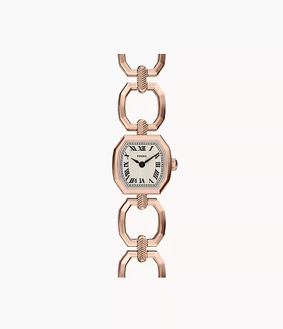 Harlow Mini Two-Hand Rose Gold-Tone Stainless Steel Watch