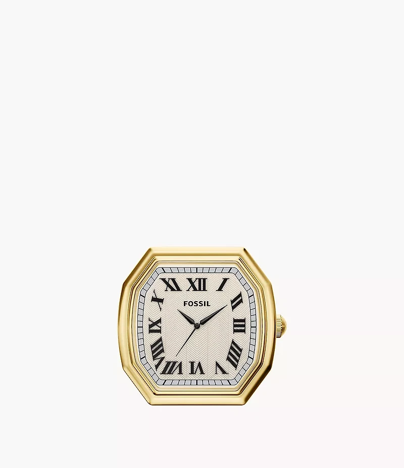 Harlow Three-Hand Gold-Tone Alloy Desk Clock