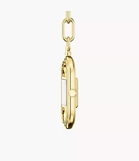 Watch Bag Charm Two-Hand Gold-Tone Alloy