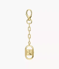 Watch Bag Charm Two-Hand Gold-Tone Alloy