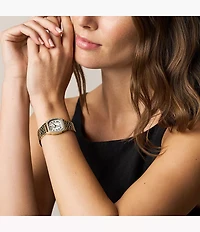 Harlow Three-Hand Gold-Tone Stainless Steel Watch