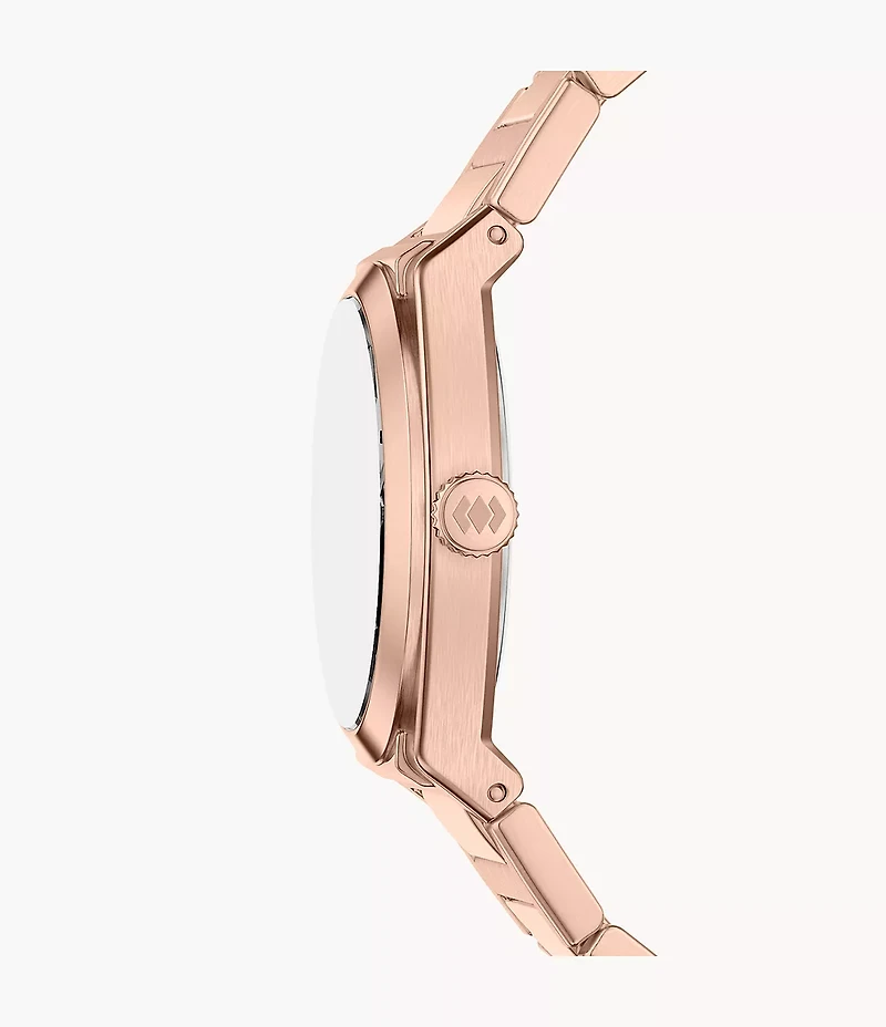 Everett 27mm Three-Hand Rose Gold-Tone Stainless Steel Watch