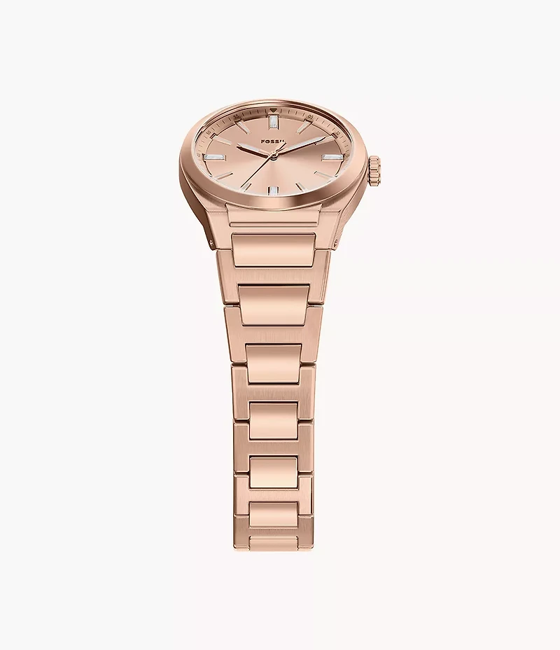 Everett 27mm Three-Hand Rose Gold-Tone Stainless Steel Watch