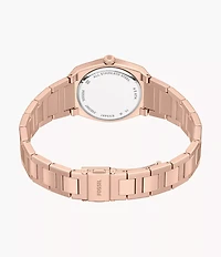 Everett 27mm Three-Hand Rose Gold-Tone Stainless Steel Watch