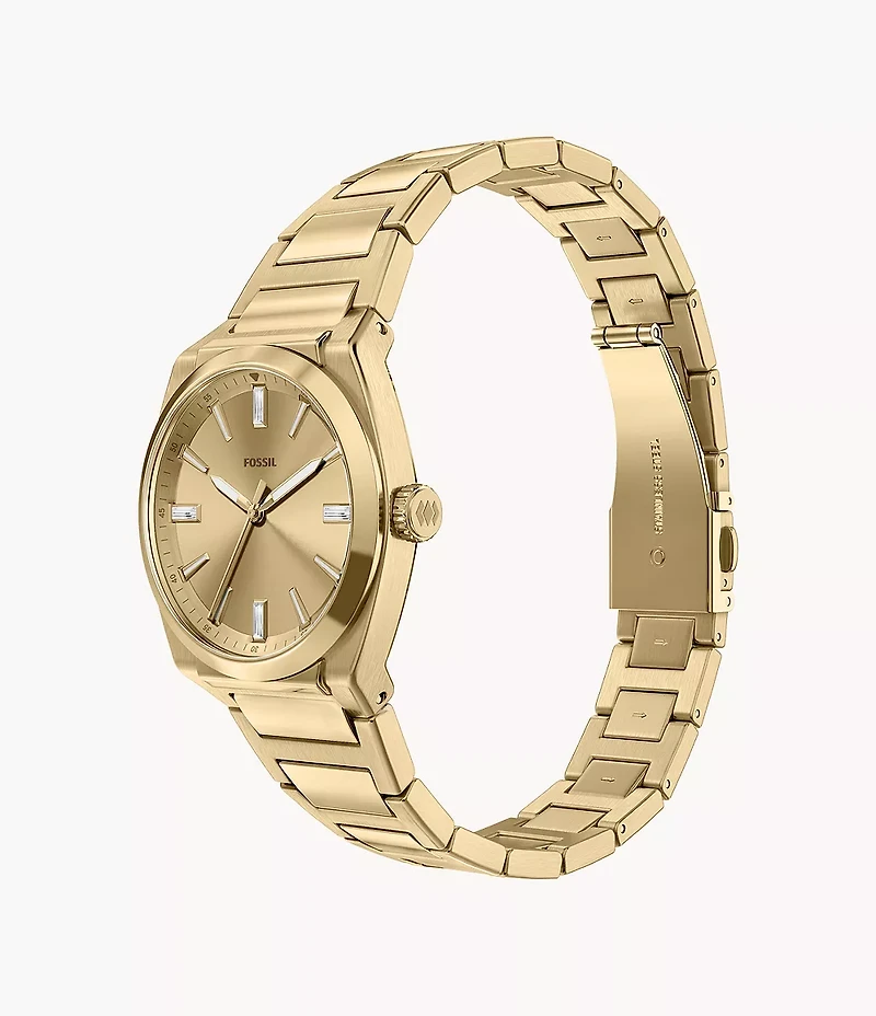 Everett 27mm Three-Hand Gold-Tone Stainless Steel Watch