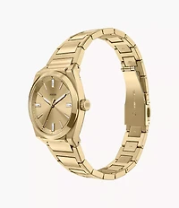 Everett 27mm Three-Hand Gold-Tone Stainless Steel Watch