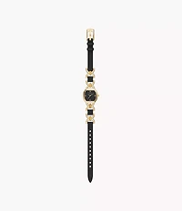 Harlow 22mm Three-Hand Leather and Gold-Tone Stainless Steel Watch