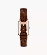 Raquel 23mm Three-Hand Date Leather Watch