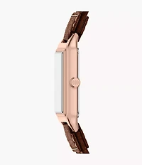 Raquel 23mm Three-Hand Date Leather Watch