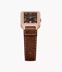 Raquel 23mm Three-Hand Date Leather Watch
