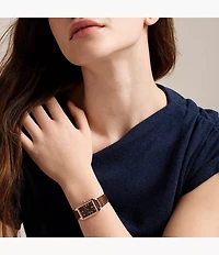 Raquel 23mm Three-Hand Date Leather Watch