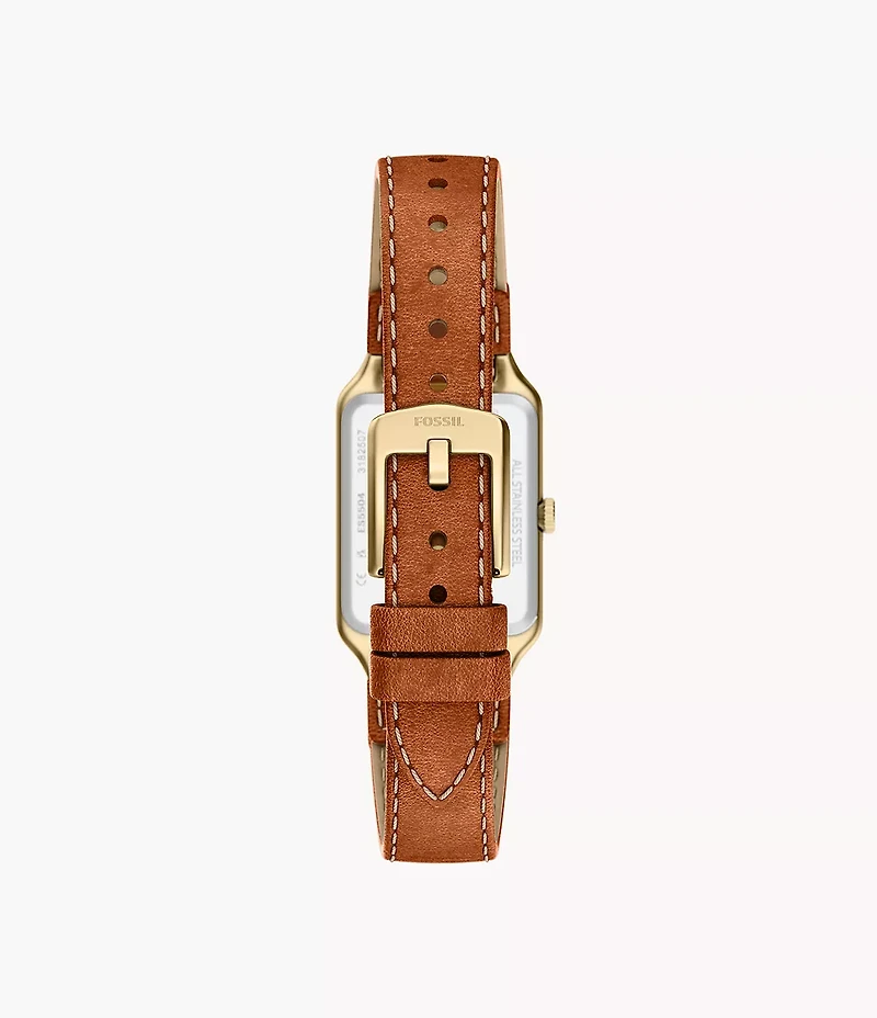 Raquel 23mm Three-Hand Date Medium Brown Leather Watch