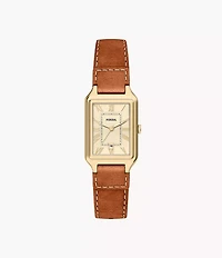 Raquel 23mm Three-Hand Date Medium Brown Leather Watch