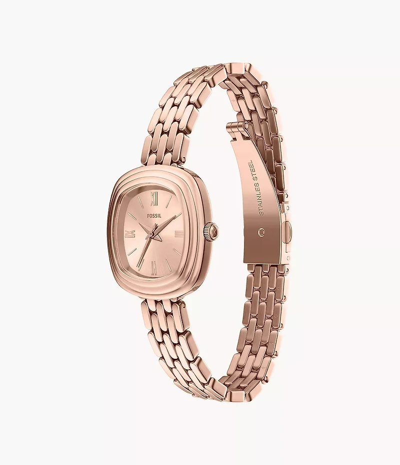 Emerson 30mm Three-Hand Rose Gold-Tone Stainless Steel Watch